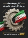 طرح بنر روز کارآفرینی شامل وکتور پرچم ایران جهت چاپ بنر و پوستر روز کار آفرینی
