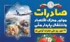 طرح بنر روز صادرات شامل عکس جعبه و هواپیما با فرمت PSD و قابل ویرایش