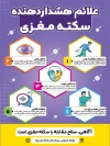 طرح لایه باز بنر علائم هشدار سکته مغزی شامل دلایل بروز سکته مغزی با فرمت PSD و قابل ویرایش