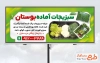 طرح لایه باز بنر تبلیغاتی سبزیجات آماده شامل عکس صیفی جات