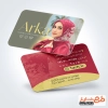 طرح کارت ویزیت شال و روسری فروشی شامل عکس روسری