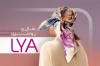طرح کارت ویزیت شال و روسری شامل عکس زن