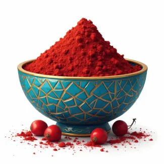 تصویر استوک سماق در کاسه سنتی عکس حرفه ای سماق سفره هفت سین