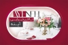 طرح کارت ویزیت تالار پذیرایی شامل رنگبندی قرمز