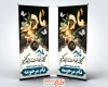 طرح psd استند ترحیم مادر شامل عکس گل و شمع با فرمت psd و قابل ویرایش