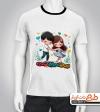 دانلود تی شرت عاشقانه لایه باز شامل تصویرسازی زن و مرد جهت چاپ تیشرت عاشقانه، ولنتاین و روز عشق