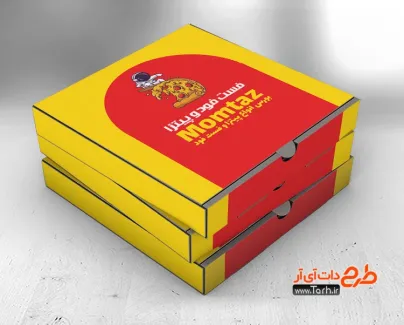 طرح گسترده جعبه پیتزا لایه باز جهت استفاده برای بسته بندی و جعبه پیتزا به صورت رنگی