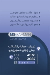 کارت ویزیت قابل ویرایش وکیل شامل رنگبندی آبی