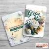 فایل کارت ویزیت گل فروشی شامل عکس دسته گل عروس جهت چاپ کارت ویزیت فروش گل