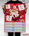 تقویم لایه باز کودکانه دیواری شامل عکس کودک جهت چاپ تقویم بچگانه 1402 و تقویم کودک