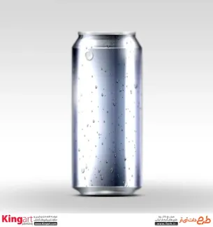 طرح خام موکاپ قوطی نوشیدنی به صورت لایه باز با فرمت psd جهت پیش نمایش بطری شیشه ای نوشیدنی