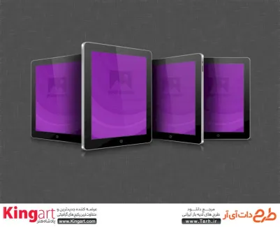 موکاپ تبلت رایگان به صورت لایه باز با فرمت psd جهت پیش نمایش صفحه iPad